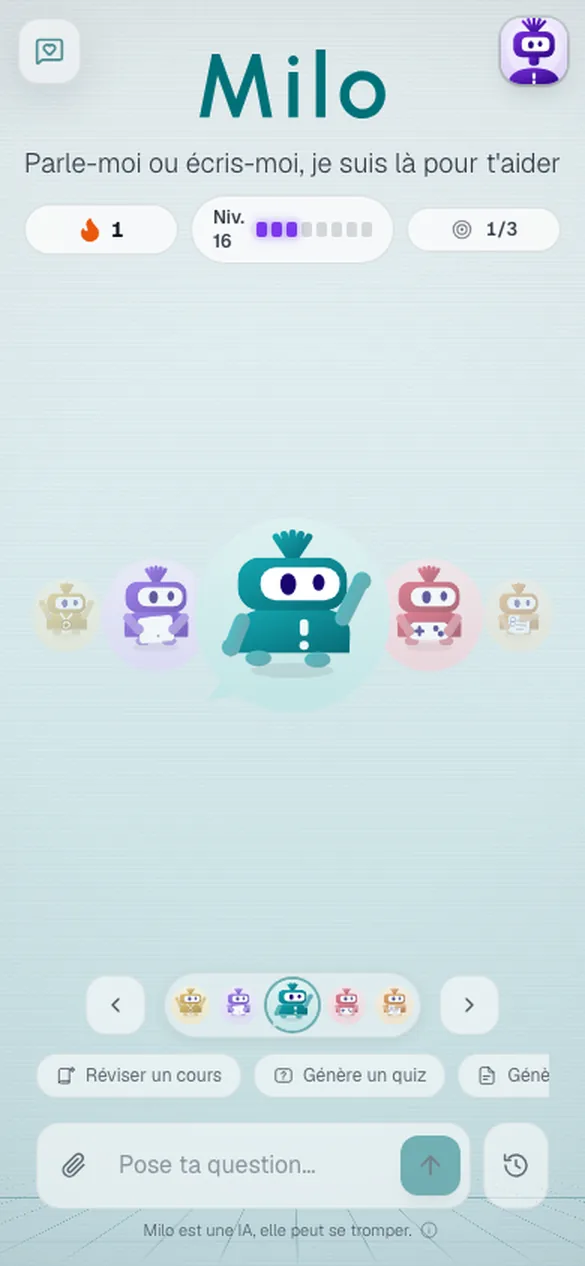 The Milo website on a phone