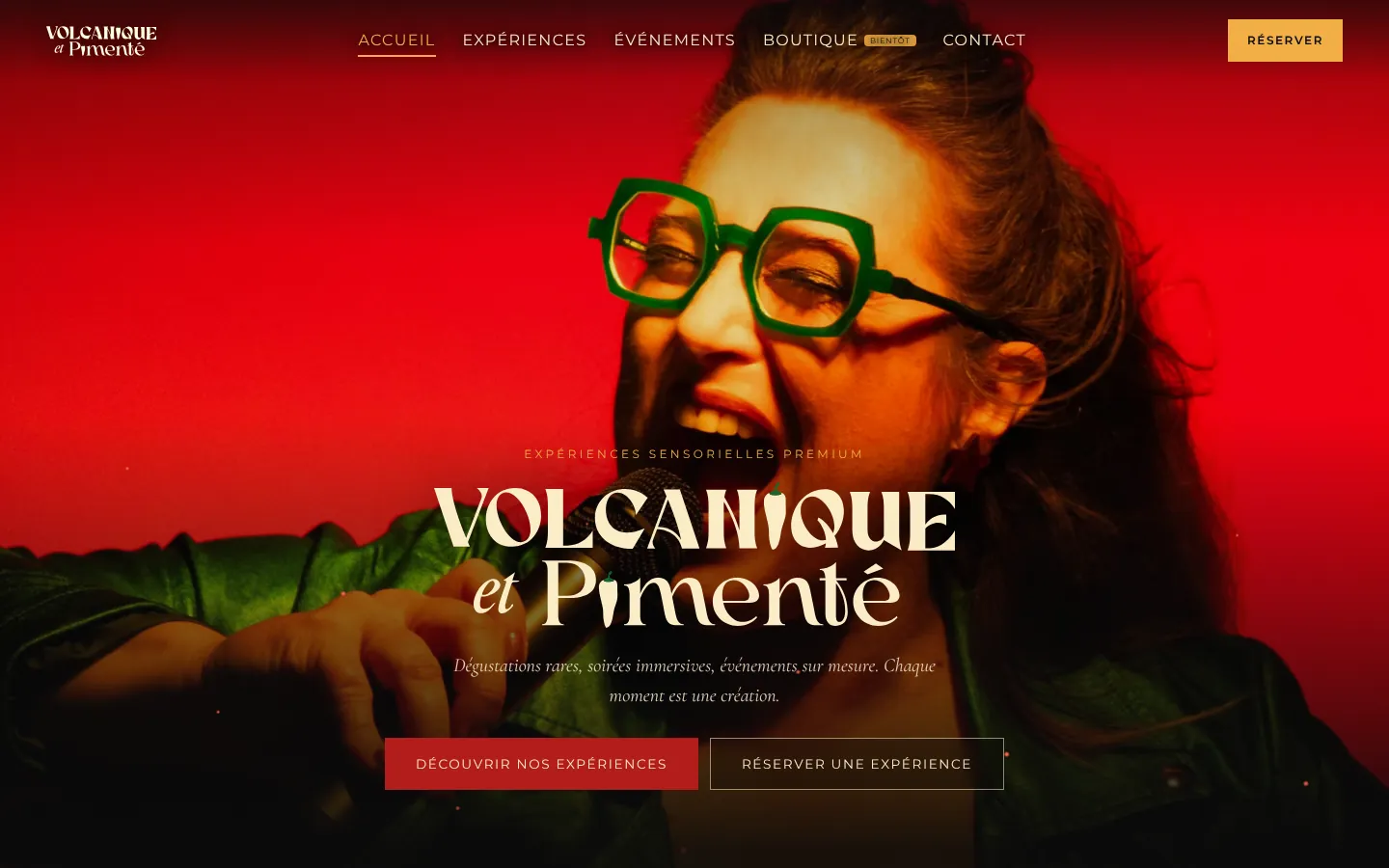 Aperçu du site Volcanique & Pimenté, réalisé par MLJ Digital